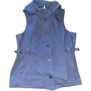 Maurices Blue Grey Lightweight Hooded Vest NWOT size XL
